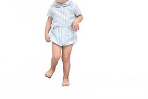 NEW RETROKID boys alfie cotton button up set in blue printed